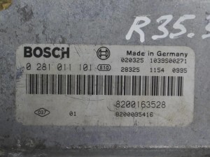 Блок управления двигателем Renault Laguna 2 (2001-2007) 8200163528, 8200095416, 0281011101